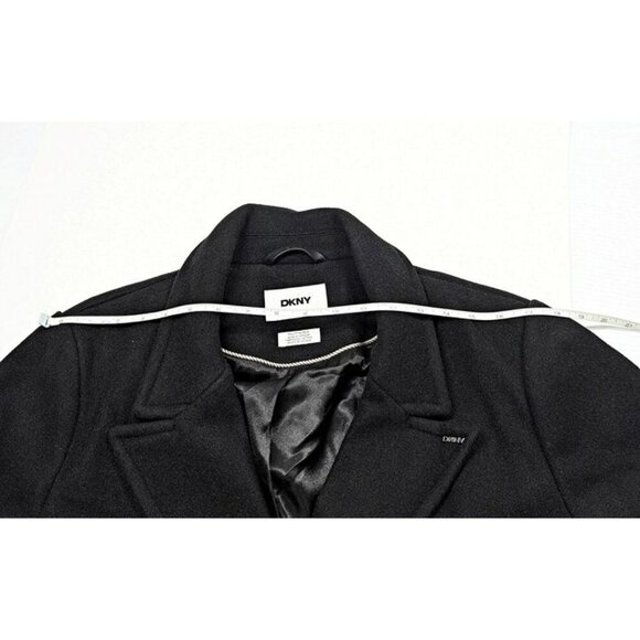 DKNY Petite Notched-Collar Double-Breasted Wrap Coat Size XL 16-18 (MSRP $350) - Picture 10 of 11